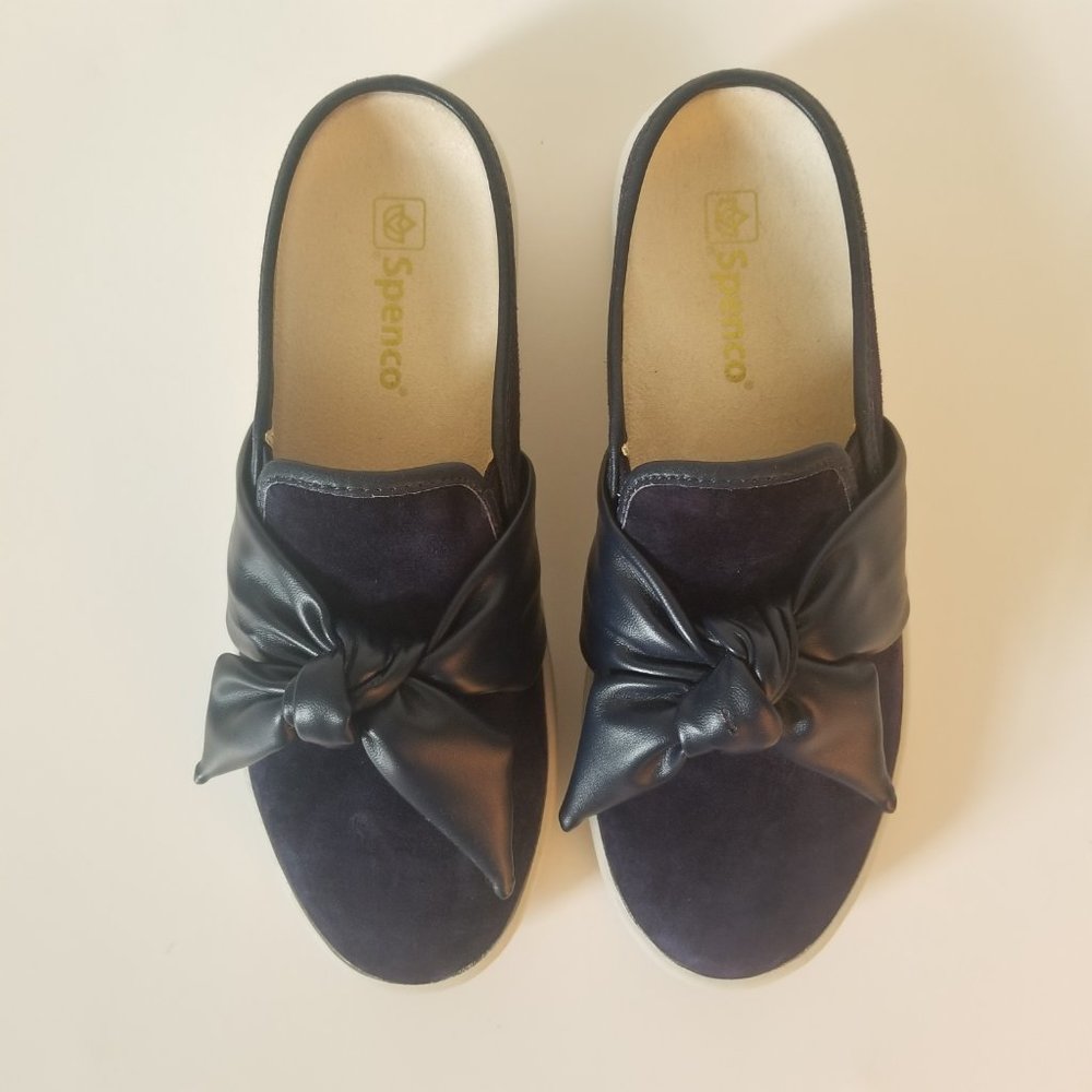 Spenco Barbados Orthotic Navy Suede Sneaker size 7B - Picture 4 of 11